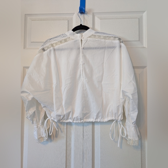 H&M Lace-Inset Cotton Blouse - Picture 12 of 16
